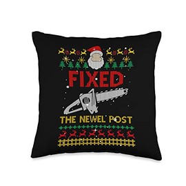 Ugly Christmas Tee Design The Newel Post The Ugly Christmas Tee Design Fixed Newel Post Throw Pillow, 16x16, Multicolor