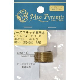 TOHO Bead Stitching Thread One・G #40 PT-8 Sand Ash Approx. 16.9 ft (46 m) Roll