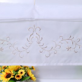 Joyswahl Vanessa Roman Blind Voile Roman Curtains with Drawstring W x H 80 x 140 cm Sand Pack of 1