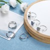 SAILIMUE 6 Pcs Fidget Anxiety Rings for Women Adjustable Open