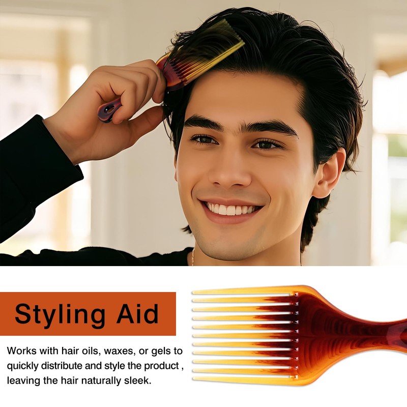 4 Pack Wide-Tooth Tortoiseshell Hair Combs – Afro Pick &