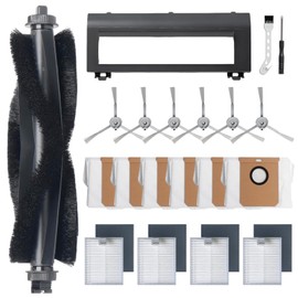 18 Pack Replacement Parts for eufy L50, L60 Robot Vacuum Parts with 1 Roller Brush, 4 Pack Filters and Sponges, 6 Side Brushes, 6 Duct Bags and 1 Rollin Brush Guard
