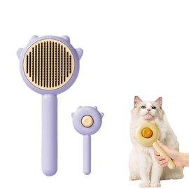 Awishday Cat Brush - Pet Hair Cleaner Brush For Cats, Dolaxe Pet Brush, Awishday Pet Hair Cleaner Brush (Purple)