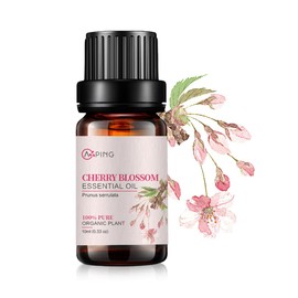 AOPING Cherry Blossom Essential Oil - 100% Pure Organic Natural Plant (Prunus serrulata) Cherry Blossom Oil for Diffuser, Aroma, Spa, Massage, Yoga, Perfume, 0.33oz