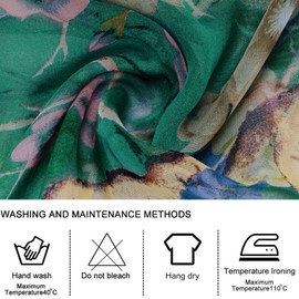 Floral Print Chiffon Scarf - Womens Fashion Scarfs Lightweight Head Scarf Sunscreen Scarves Shawls Wrap For Women