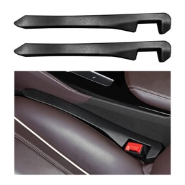 Sylvil 2 PCS Car Seat Gap Filler, Elastic Auto Seat Crevice Blocker Stops Things from Dropping, Seat Gap Plug to Fill The Gap Between Seat and Console, Universal Car Accessories (Black)