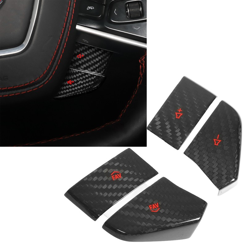 Steering Wheel Switch Button Trim Carbon Fiber Replacement for Corvette