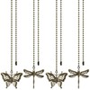 SHIFANQI Ceiling Fan Pull Chain, 4 Pack Bronze Dragonfly Fan