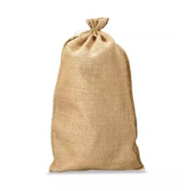 Uline Burlap Bags 14" x 26" (50 lb.) 10 oz 100% Virgin Natural Jute Fiber Sacks + Tie