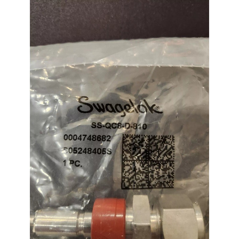 Swagelok 2 Pack - Swagelok SS-QC8-D-810 QUICK CONNECT STEM W/VALVE
