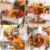 BlueCloudy 16 Bundles Autumn Flowers Artificial Autumnal Silk Faux Flower