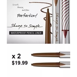 CLIO Sharp So Simple Waterproof Pencil Liner x 2, 7 COLORS - 06 Choco Brown
