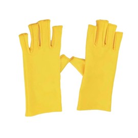Kussiny, 2 Pairs Yellow Green UV Gloves Nail Hand Shield Gloves Fingerless Gloves Protect Hands for Nail Art