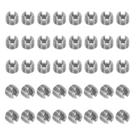 PATIKIL Self-Tapping Threaded Inserts, 40 Pcs M5 x M8 x 6mm 303 Stainless Steel Thread Adapter Reducer Slotted Screw Repair Inserts Nuts Sleeve