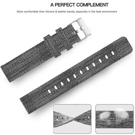 Blueshaweu for KOSPET Smart Watch Breathable Nylon Woven Fabric Replacement Accessory Strap Compatible with KOSPET TANK M3,TANK M3 ULTRA,TANK T3,TANK T3 ULTRA,TANK T2,TANK M2 Smart Watch (2 pack)