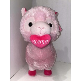 Hugfun 2018 Hug Me Llama Alpaca with Xoxo Heart Plush New with Tags Pink 17” Stuffed