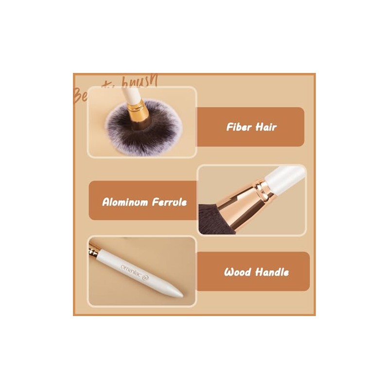 OMANIAC set de brochas para maquillaje Profesional (12 Piezas), Mangos