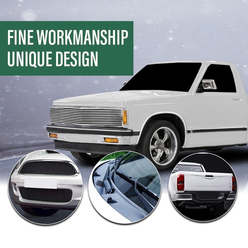LQI Upper Chrome Billet Grille Insert Compatible with Chevy Blazer