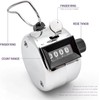 Bailinks Clicker Counter Metal Hand Tally Counters,4-Digit Lap Counter Silver
