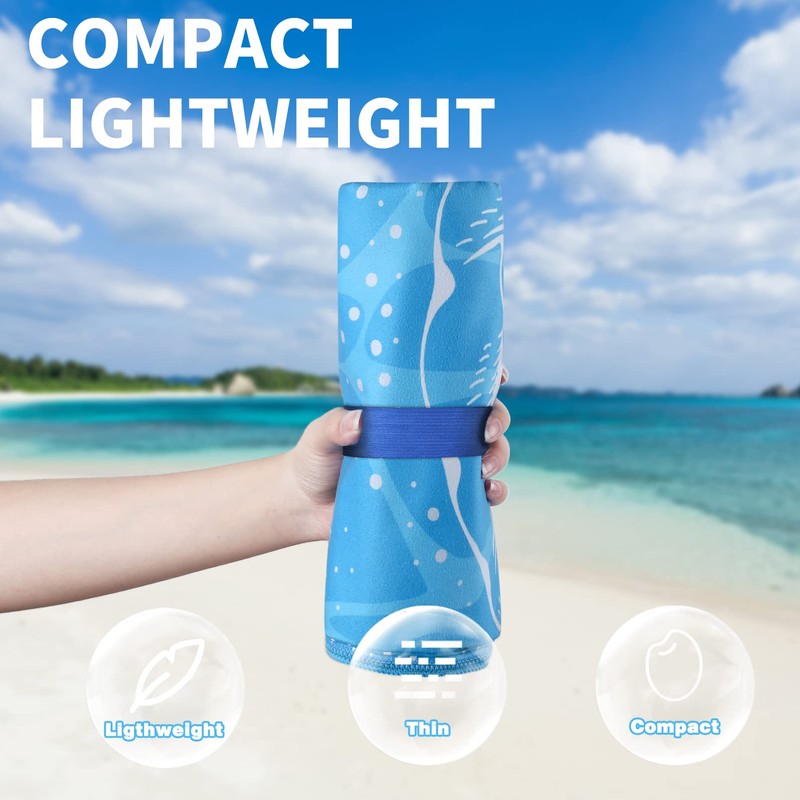 2 Pack Lightweight Thin Beach Towel Oversized 71"x32" Big Extra