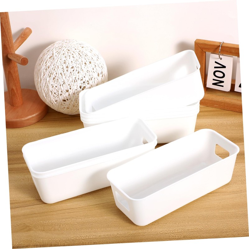 MAGICLULU 8Pcs Storage Basket Lightweight Plastic Storage Bins for Pantry