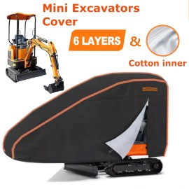 Unbranded Heavy Duty Mini Excavators Cover & Cotton 100% Waterproof Snow Dust Rain Outdoor