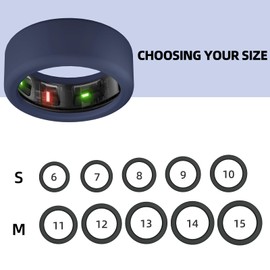 Silicone Protector Compatible with RingConn Gen 2, Elastic Cover for Working Out (S, Clear+Night Blue+White)