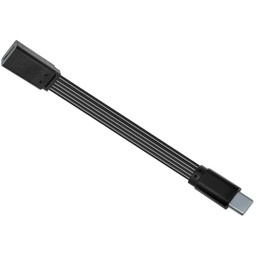 STUPDOLERI 90 Degree USB C Extension Cable Type C Flat Data Line USB C 2.0 Male to Female Extension Short Cord for Data Transfer and Charging (CF-CMST, 10CM/0.3FT)