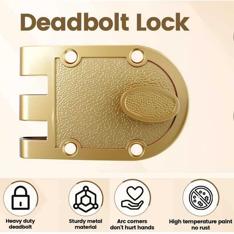 MY MIRONEY Jimmy Proof Deadbolt Lock Heavy Duty Safety Single