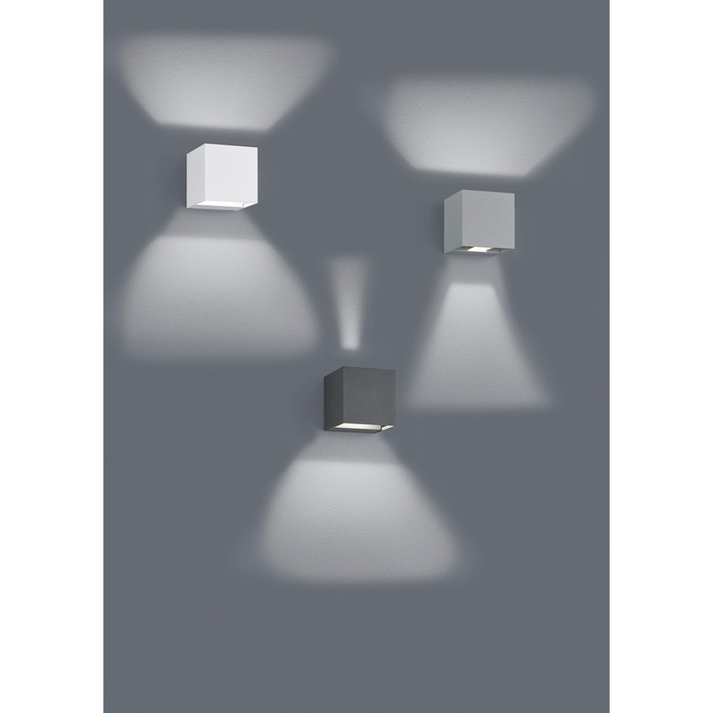 Trio Leuchten Adaja 226860242 LED Außen Wandleuchte, Aluminium, 2 x