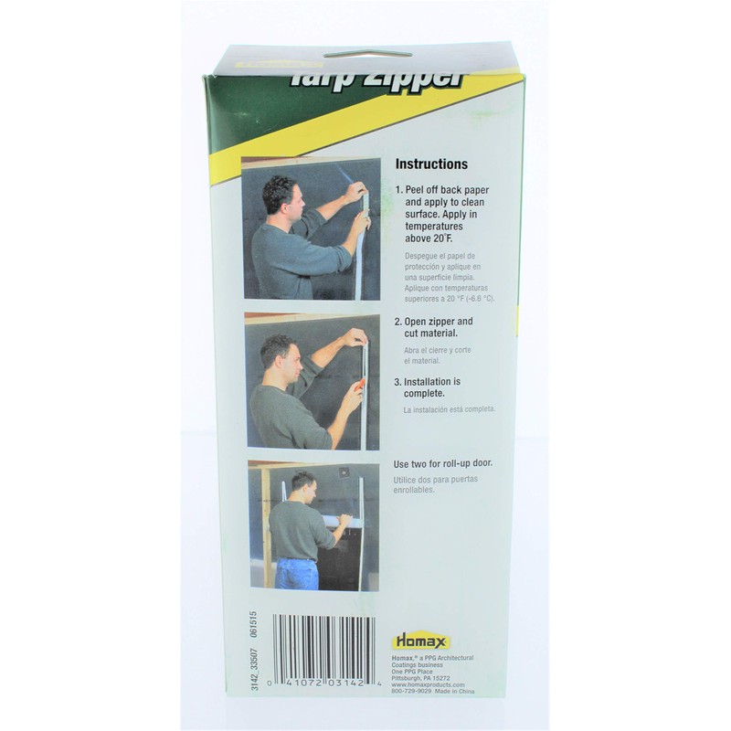 Cinch Tite Tarp Zipper Door Plastic Boxed