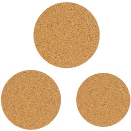 3 Pack Cork Round Hot Pot Pan Stand Pads Trivets Mats Kitchen Dining- 19cm+16cm+10cm