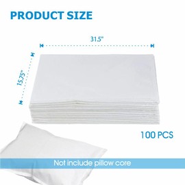 Disposable Pillow Case - Single-use Pillow Cover for Clinic Travel Beauty Salon Spa Dental, 31.5" x 19.5", 100 Pcs