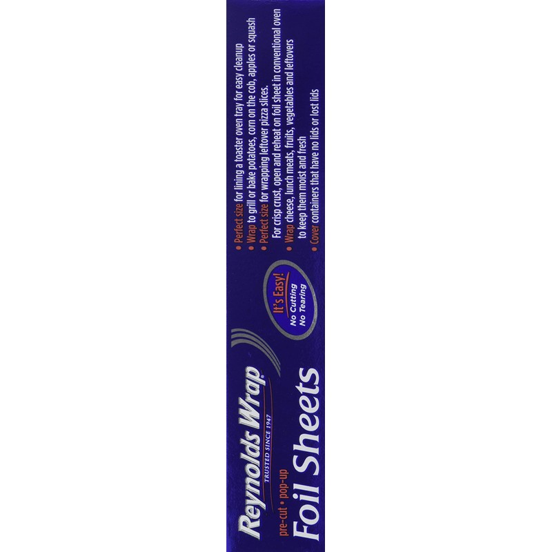 Reynolds Wrappers Aluminum Foil Sheets, 50-Count (Pack of 9)