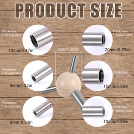 2pcs 3-in-1 Safety Eyes Tool, 3 Sizes Doll Eyes Auxiliary Tool for Attaching Safety Eyes for Crochet Safety Eyes for Amigurumi Stuffed Animal Eyes for Attaching Crafts