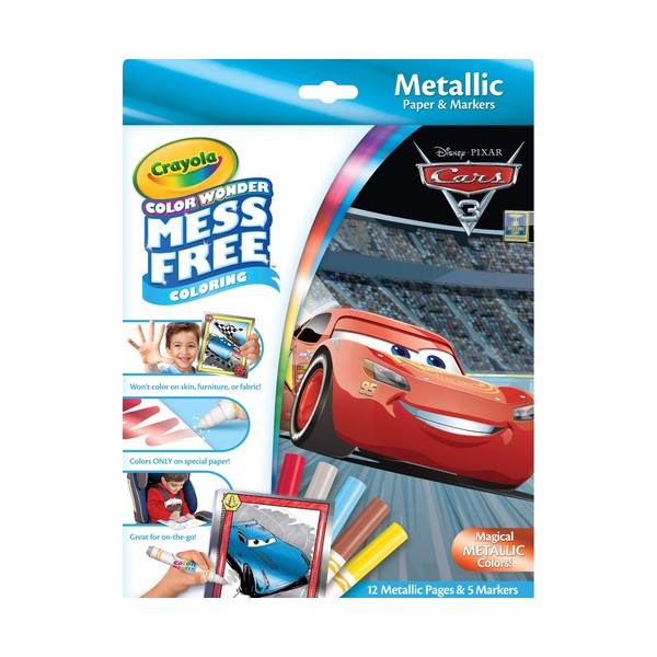 Crayola Color Wonder Cars 3, Mess Free Coloring, 12 Pages