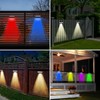 Solar Fence Lights Outdoor 4 Pack, LED Step Lights with