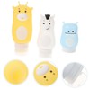 NOLITOY 1set Portable Cartoon Dispenser Bottles for Lotion and Shampoo