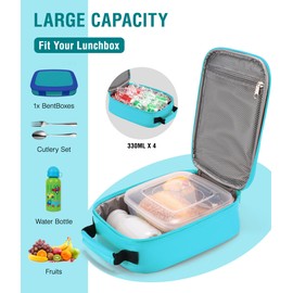 Boys Lunch Box,Gamer Lunch Box for Boys Kids,Leather Insulated Lunch Bag for Kids,School Thermal Meal Cooler Lunch Boxes for Boy Kid Toddler