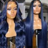 Ombre Blue Lace Front Wigs Human Hair Body Wave 13x4