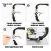 Candado Yataia Antirrobo Cadena 120cm Acero Bicicleta Moto Negro