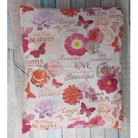 VITASIMPLEX Lavender Cushion with Cover Rose Love 24cm x 20cm with Genuine French Lavender from Provence (Lavender)