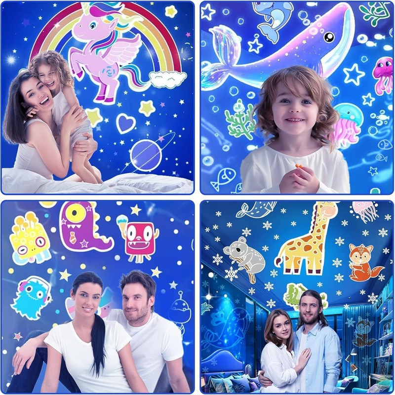 Kids Star Night Light Projector – 21 Slide Themes with