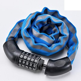 Bike Lock,Bicycle Lock, 5-Position resettable Combination Bicycle Lock, Heavy-Duty Anti-Theft Bicycle Chain Lock, Road Bicycle, Mountain Bicycle, for Bike, Scooter, Moto, Door, Gate Fence