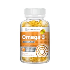 HEALTHADDICTION - Omega 3 Premium sin Sabor a Pescado, 150 Cápsulas de 1.2g c/u, Con Alto Contenido de EPA y DHA - Aceite de Pescado de Calidad
