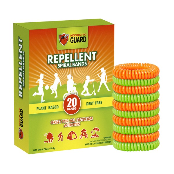 Mosquito Guard 20 Deet Free Mosquito Repellent Bracelets for Kids