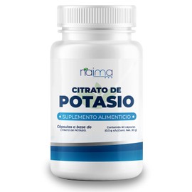 Naima Citrato Potasio Suplemento Alimenticio Puro Origen Natural Rendimiento Físico Dieta Balanceada Bienestar General Aditivos