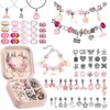 Kit para hacer pulseras con dijes para niñas, 66 piezas