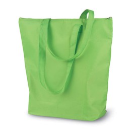 noTrash2003 Foldable Shopping Bag with Case - Lightweight and Stable - with Inner Aluminium Coating Cooling Function in 6 Attractive Colours, light green