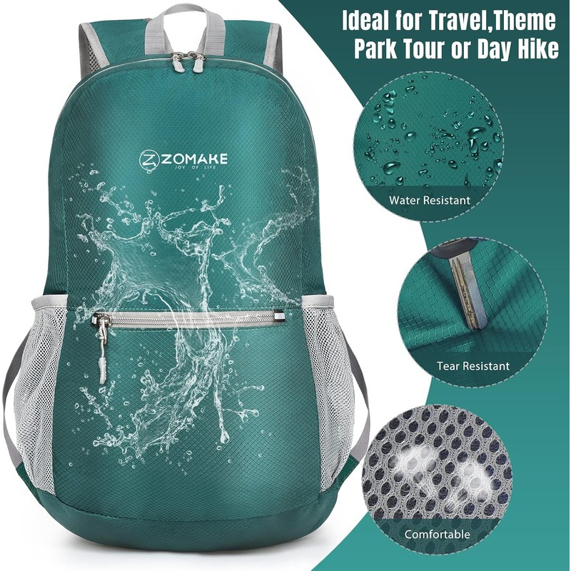 Mochila de senderismo ligera 20L ZOMAKE Ultra Lightweight – Packable